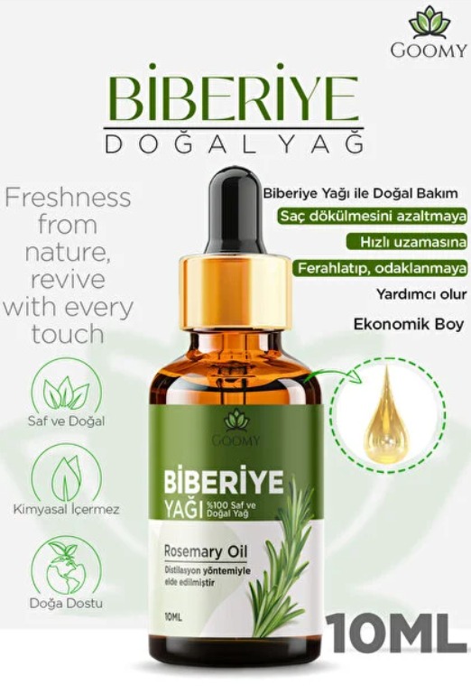 10 ml %100 saf biberiye yağı şişesi